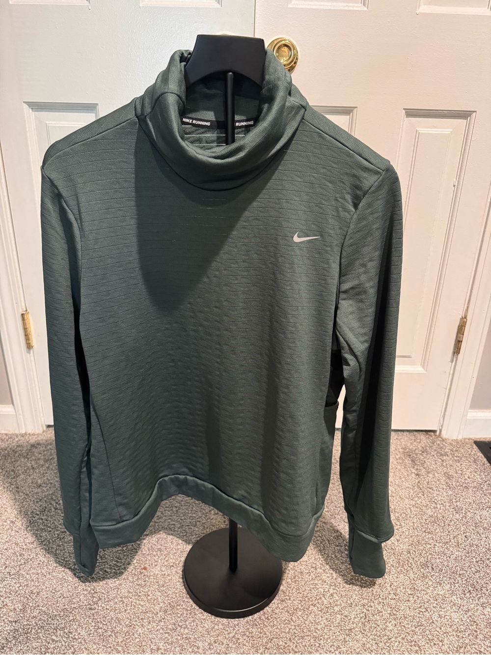Nike Women's Olive Green Funnel Neck Sweatshirt